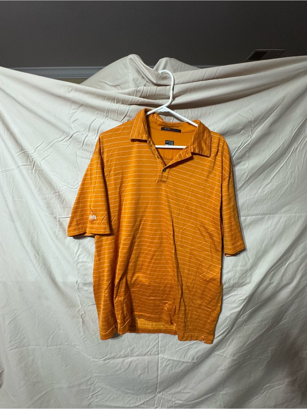 Men's Orange Stripe Naples Tiburon Polo Shirt - Relaxed Fit